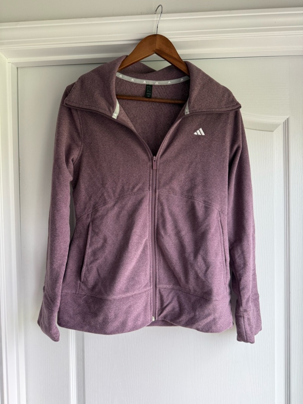 adidas Dusty Mauve Full-Zip Fleece Jacket